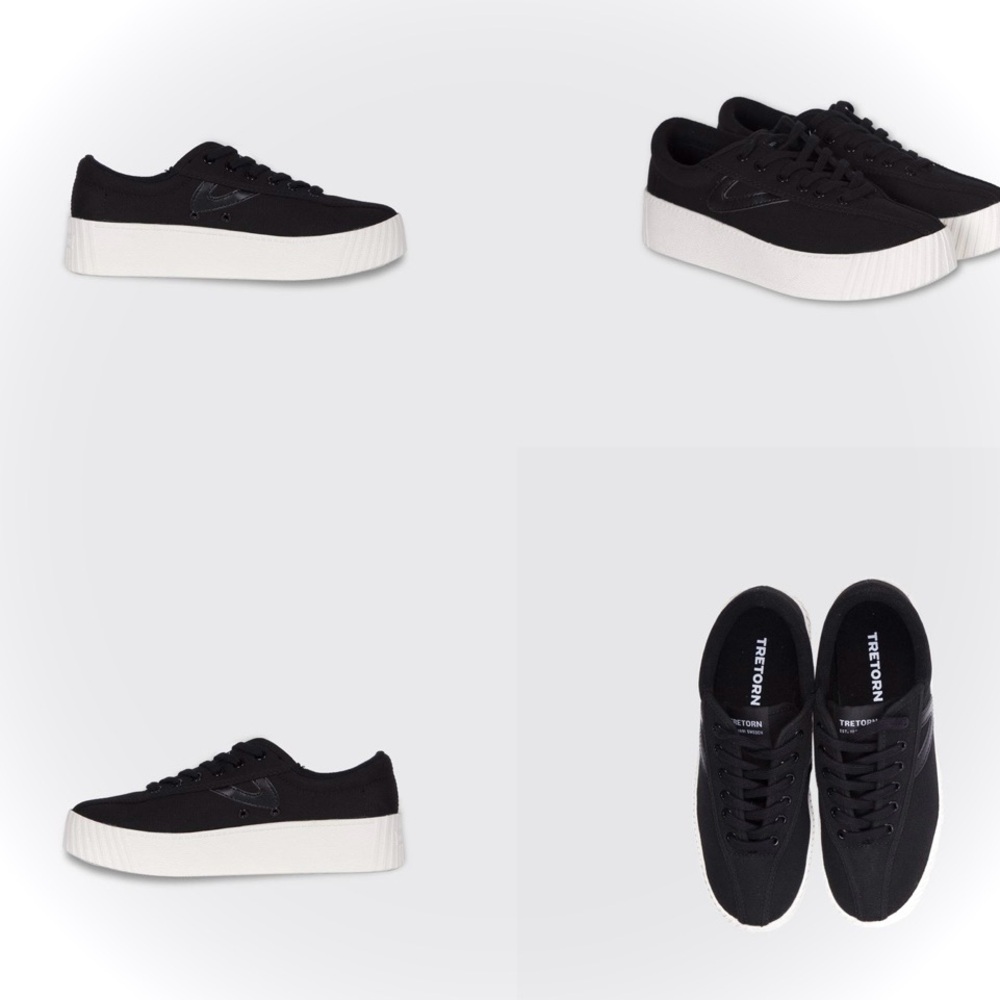 TRETORN | 7 / 38 | WT Nylite Bold Thick Platform Canvas  Swedish Lace-up Sneaker